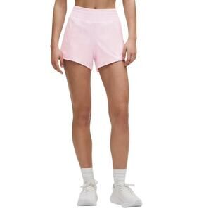 Lululemon Pink Organza Hotty Hot High-Rise Lined Short 4" Size 6